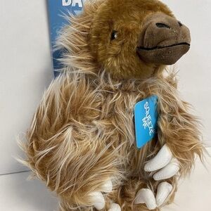 Bark Plush Sloth Dog Toy - Brown and White